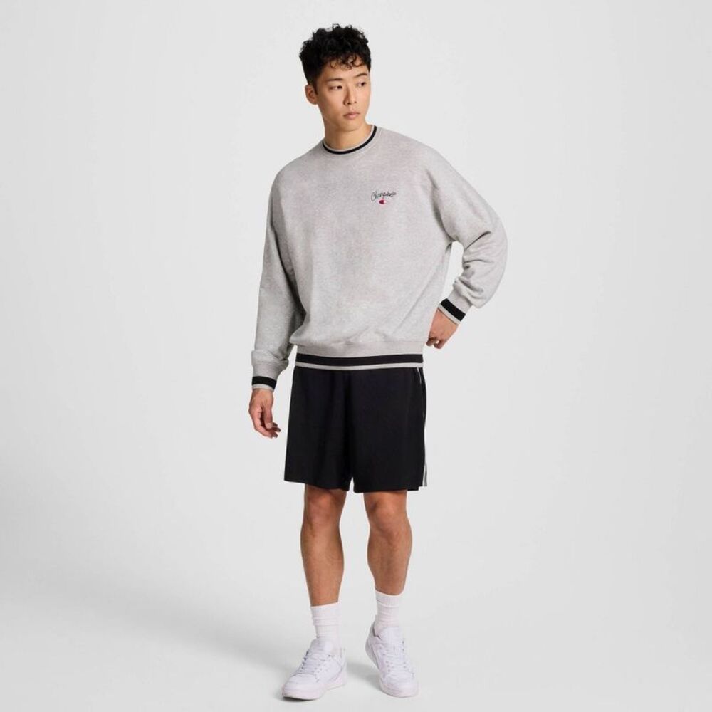 Champion Men's University Small Script Sweatshirt - Light Heather Gray S - Picture 3 of 5